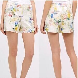 Anthropologie Elevenses Catalonia Floral Shorts 4